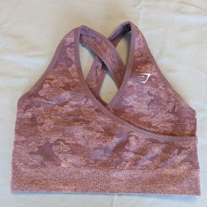 Gymshark Adapt Camo Seamless Sports Bra Purple M